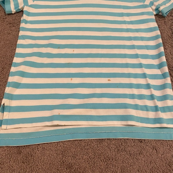 Polo Ralph Lauren Blue and White Striped Polo Shirt - Picture 3 of 7